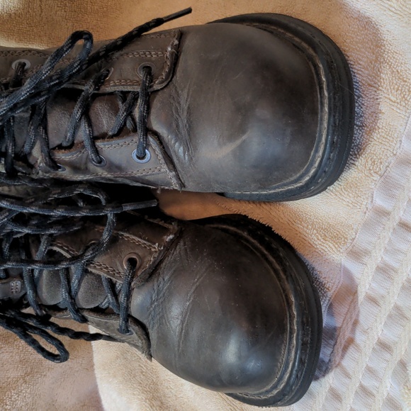 Brown Ariat Composite Toe Leather Work Boots Size 6 - Picture 2 of 9
